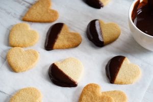 Chocolate Rose Petal Cookies