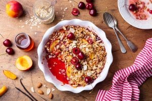 Peach and Berry crumble